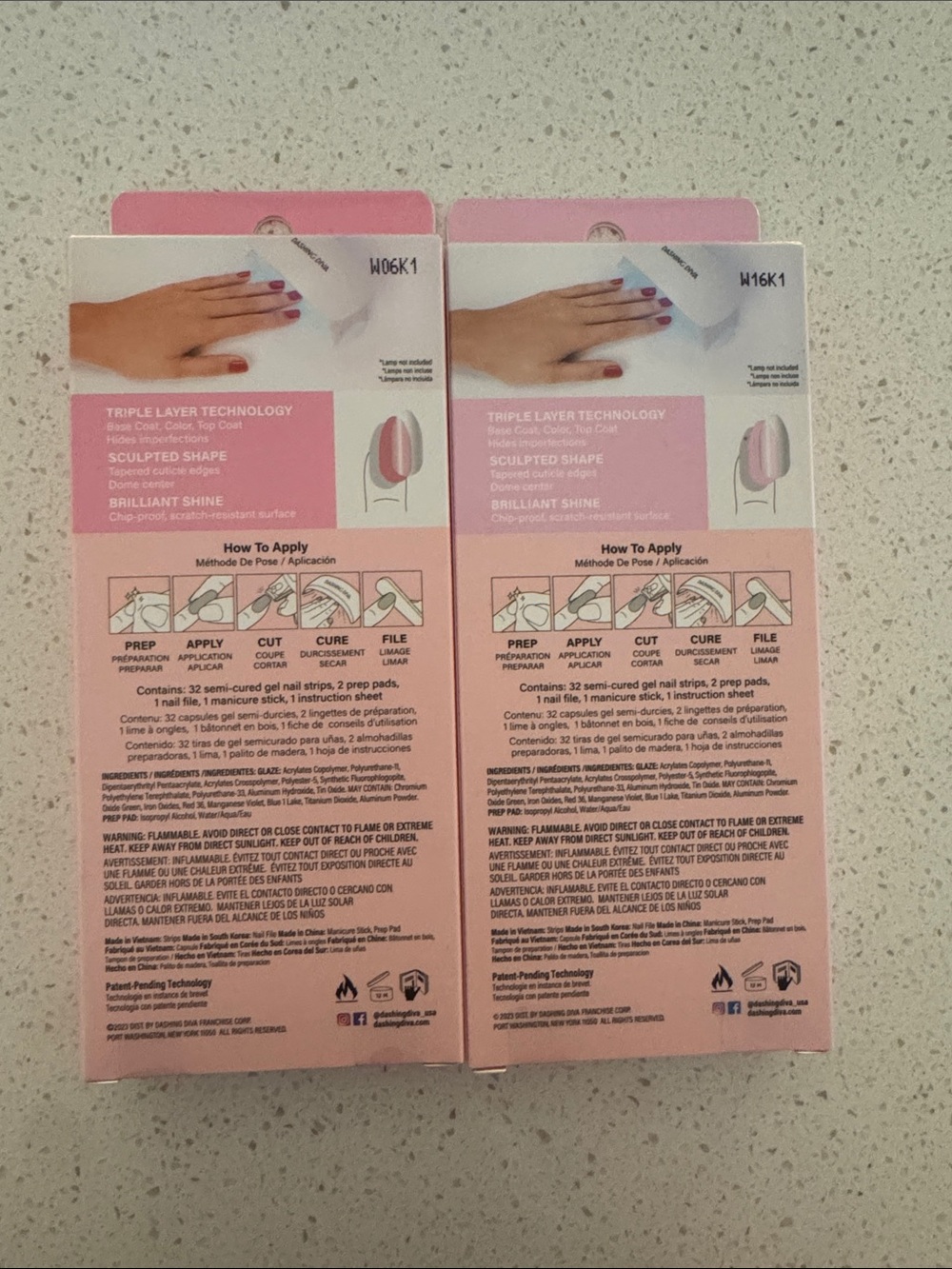 Dashing Diva Glaze Nail Strips in Ballerina Blush and Cotton Candy Glaze - Picture 2 of 4